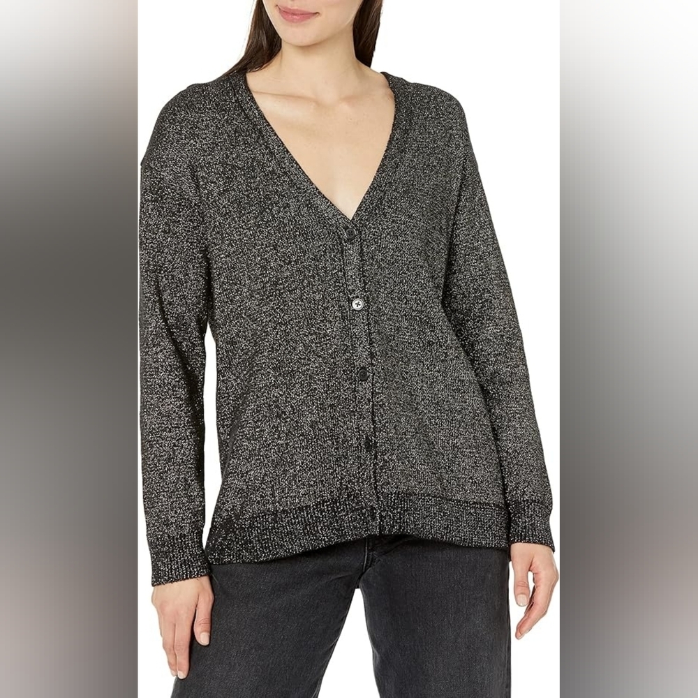 Velvet by Graham & Spencer Marcia Button Down Cardigan Black